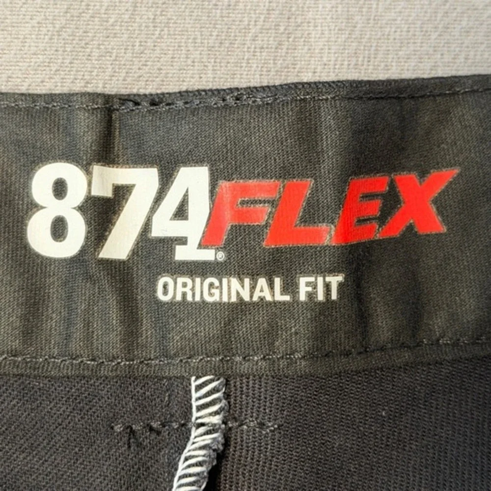 Dickies‎ Black Pants Work Slacks Mens 874 Original Fit Flex Straight Leg 44x30